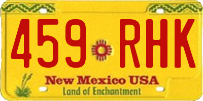 NM license plate 459RHK