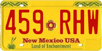NM license plate 459RHW
