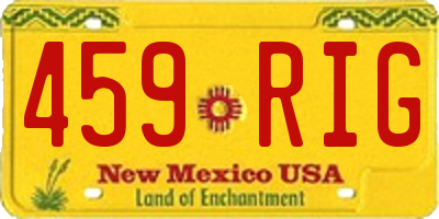 NM license plate 459RIG