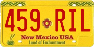NM license plate 459RIL