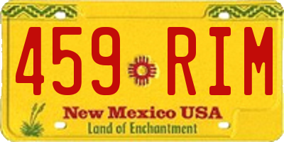 NM license plate 459RIM