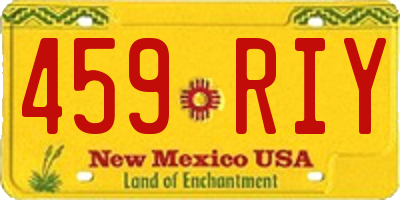 NM license plate 459RIY