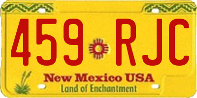 NM license plate 459RJC