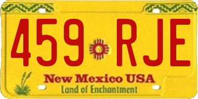 NM license plate 459RJE