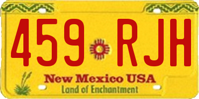 NM license plate 459RJH