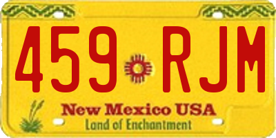 NM license plate 459RJM
