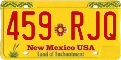 NM license plate 459RJQ