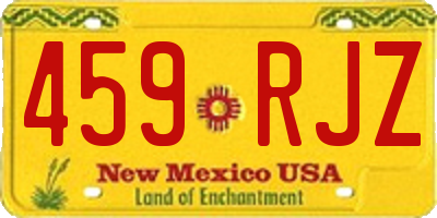 NM license plate 459RJZ