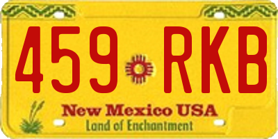 NM license plate 459RKB