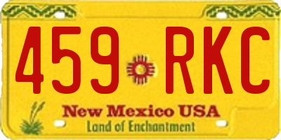NM license plate 459RKC