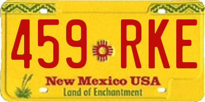 NM license plate 459RKE