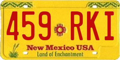 NM license plate 459RKI