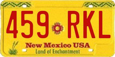 NM license plate 459RKL