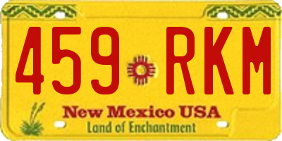 NM license plate 459RKM