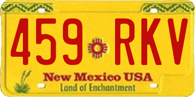 NM license plate 459RKV