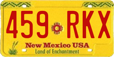 NM license plate 459RKX