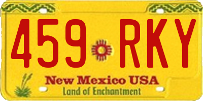 NM license plate 459RKY