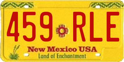 NM license plate 459RLE