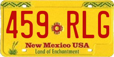 NM license plate 459RLG