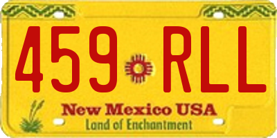 NM license plate 459RLL