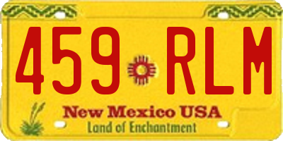 NM license plate 459RLM