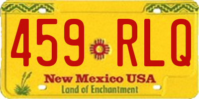 NM license plate 459RLQ