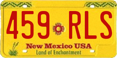 NM license plate 459RLS