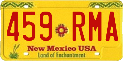 NM license plate 459RMA