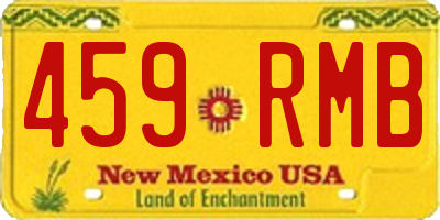 NM license plate 459RMB