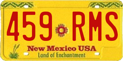 NM license plate 459RMS