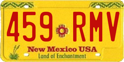 NM license plate 459RMV