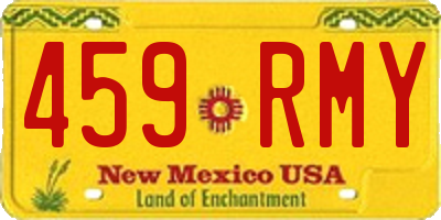 NM license plate 459RMY
