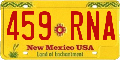 NM license plate 459RNA