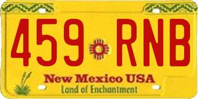 NM license plate 459RNB