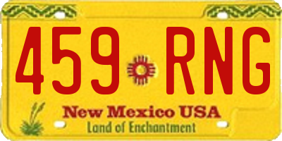 NM license plate 459RNG
