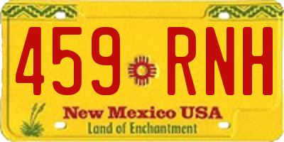 NM license plate 459RNH