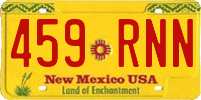 NM license plate 459RNN