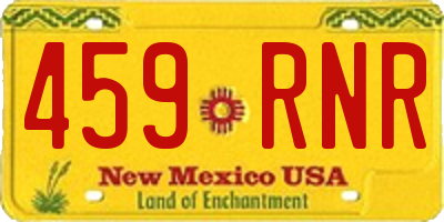 NM license plate 459RNR