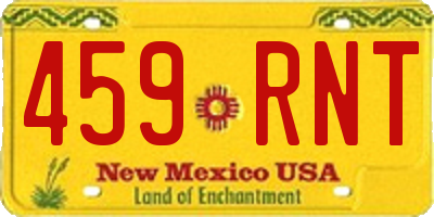 NM license plate 459RNT