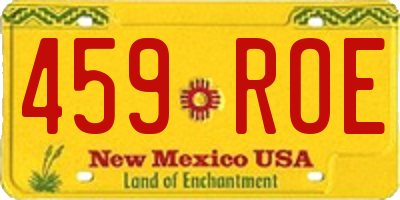 NM license plate 459ROE