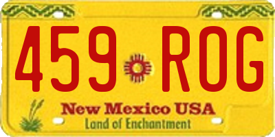 NM license plate 459ROG