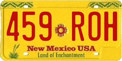 NM license plate 459ROH