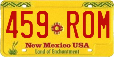 NM license plate 459ROM