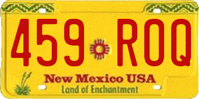 NM license plate 459ROQ