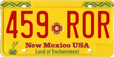 NM license plate 459ROR