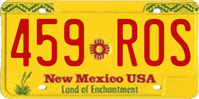 NM license plate 459ROS