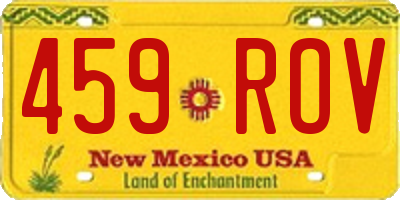 NM license plate 459ROV