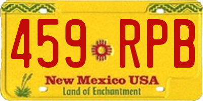 NM license plate 459RPB