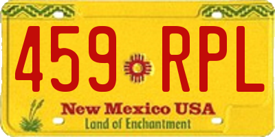 NM license plate 459RPL