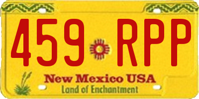 NM license plate 459RPP